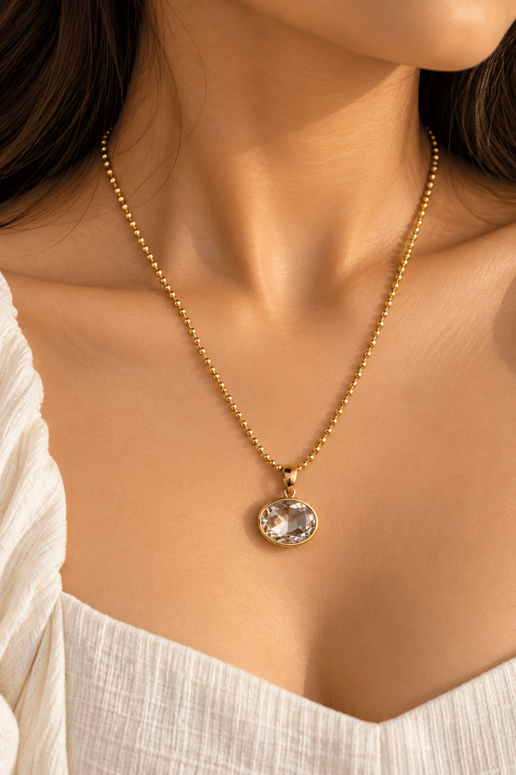 LAX_Crystal Glow Necklace for Women - Image 1
