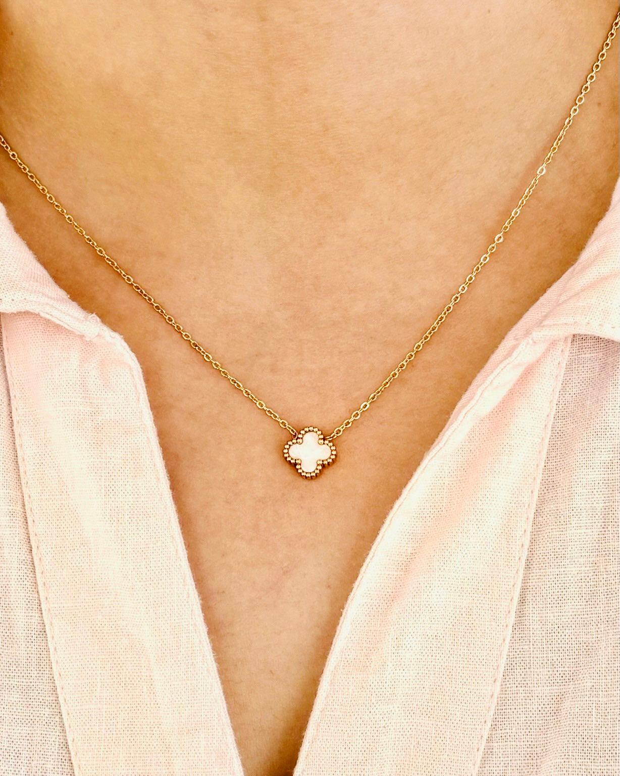 LAX_Pearl Clover Necklace for Women - Image 1