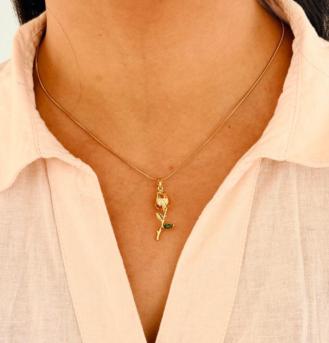 LAX_Enchanted Rose Necklace for Women - Image 1