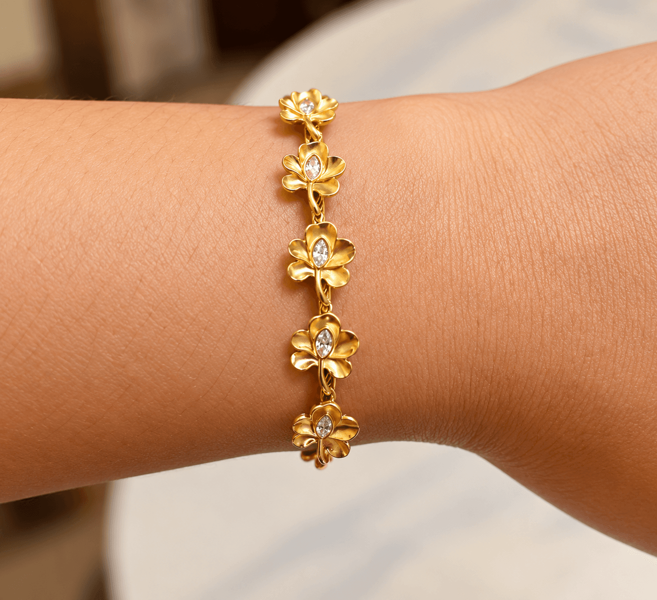 LAX_Floral Cascade Bracelet for Women - Image 1