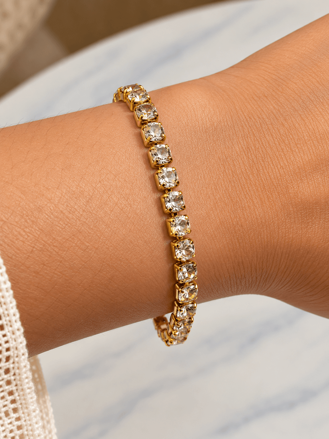 LAX_Crystal Luxe Tennis Bracelet for Women - Image 1