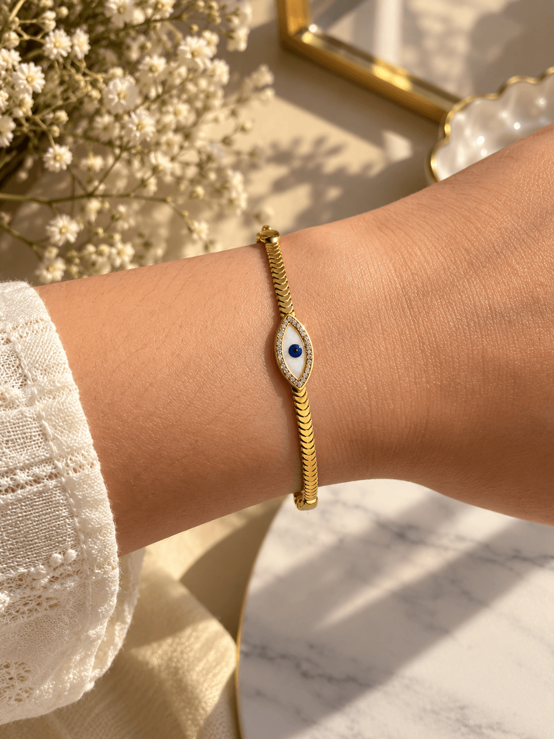 LAX_Evil Eye Charm Bracelet for Women - Image 1