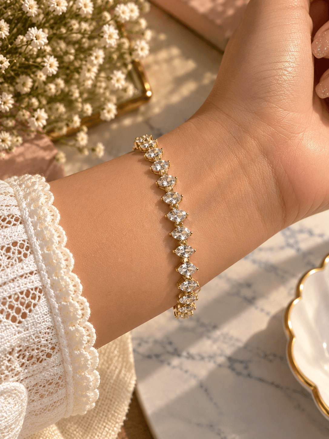 LAX_Crystal Cascade Bracelet ✨ - Image 1