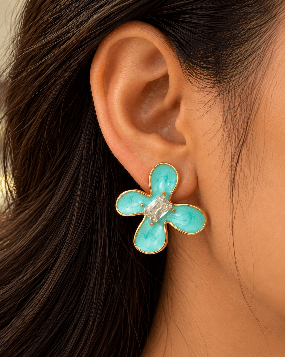 LAX_Turquoise Bloom Earrings 🩵 - Image 1