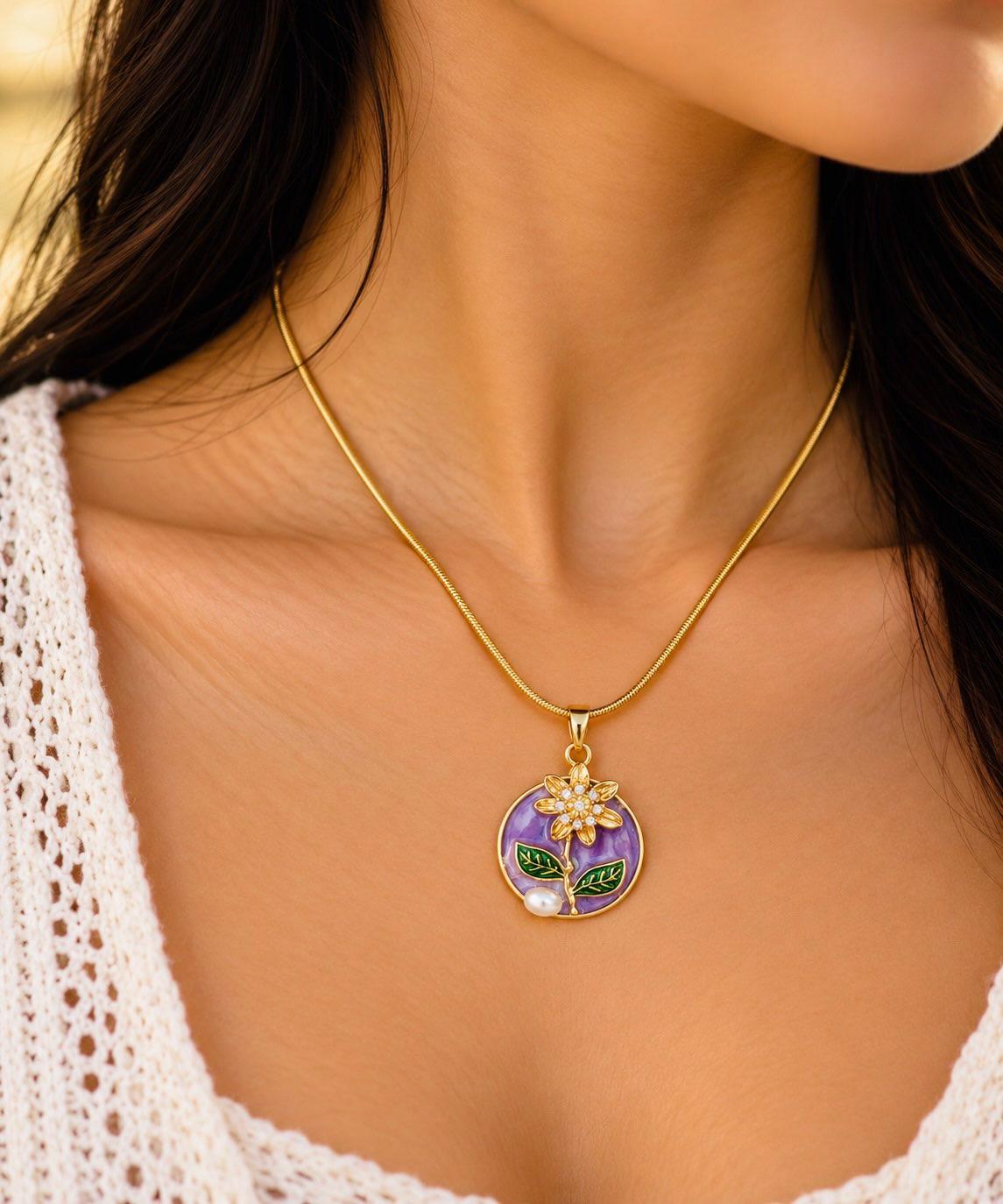 LAX_Enchanted Garden Pendant Necklace for Women - Image 1