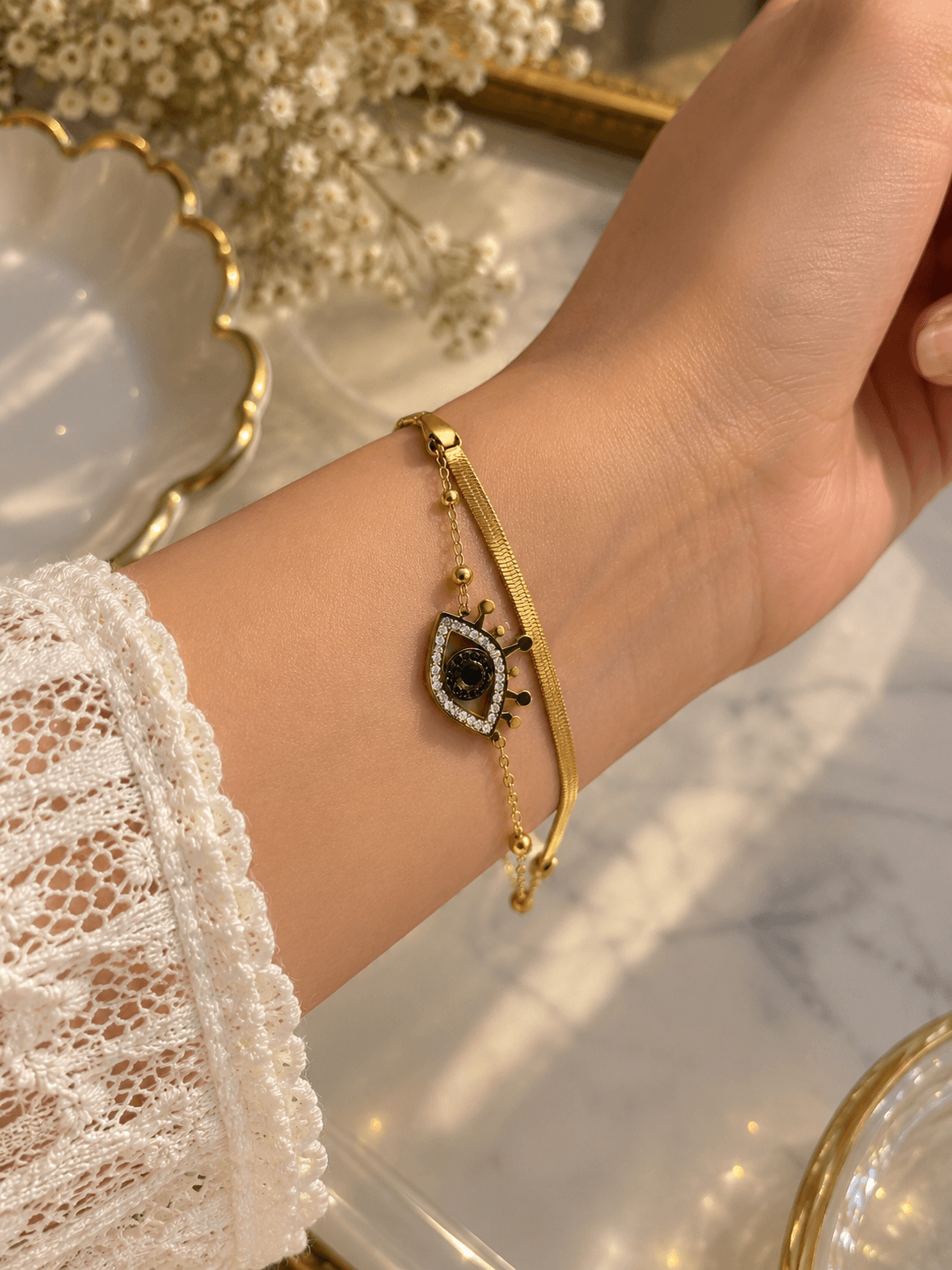LAX_Evil Eye Duo Bracelet 🧿 - Image 1