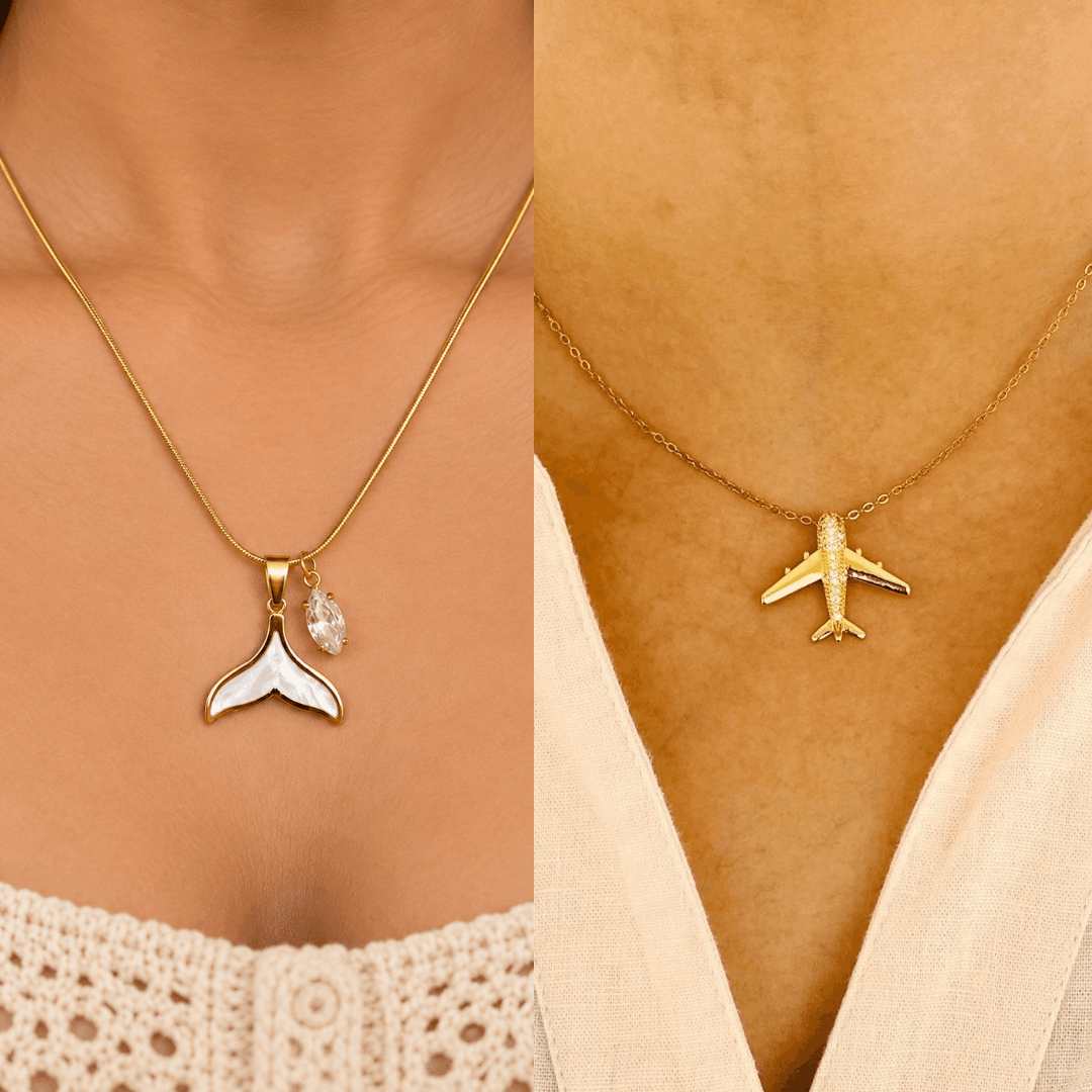 LAX_Sky High for Women Two little reminders to dream big and wander far. ✈️🤍 A dreamy pearl-white - Image 1