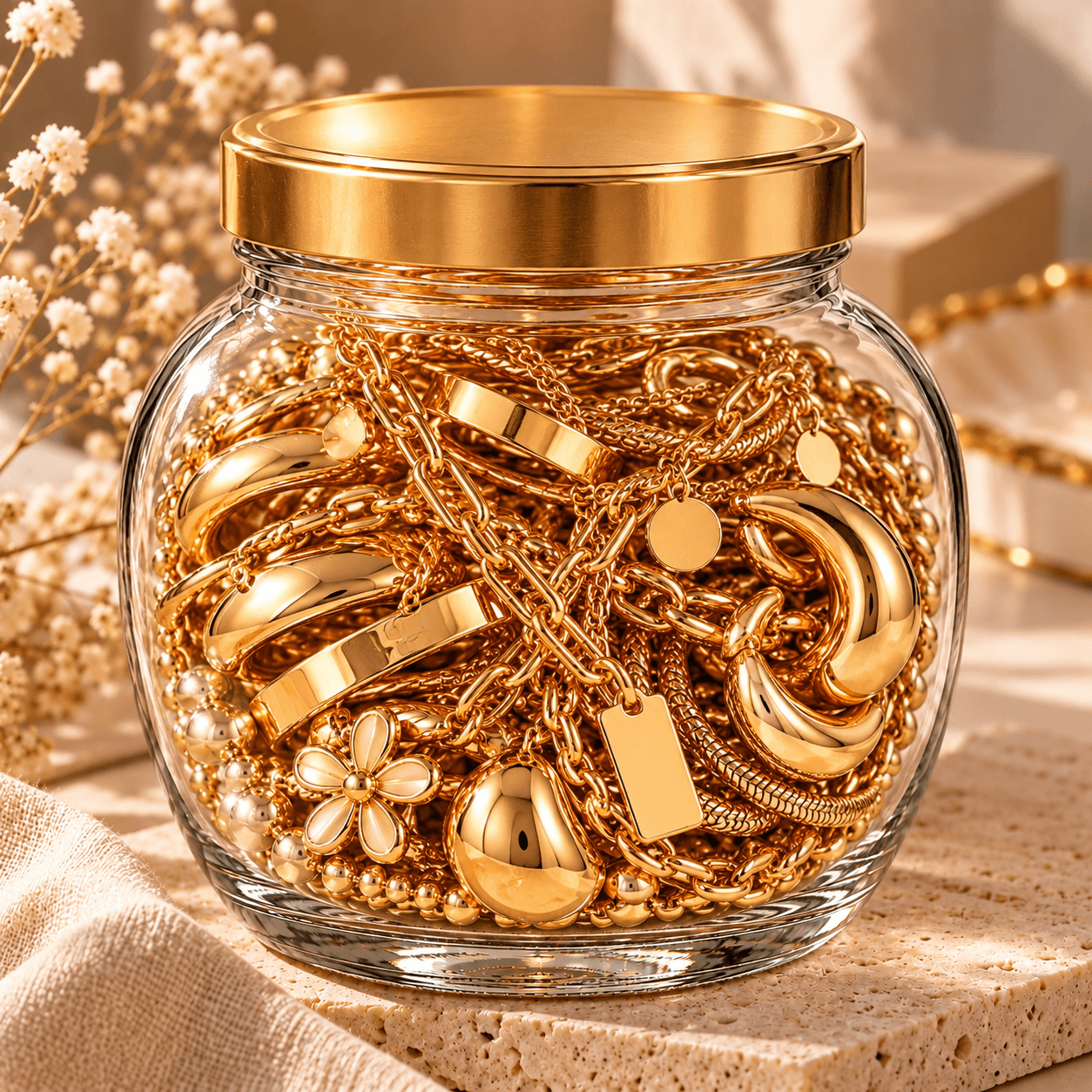 LAX Medium Treasure Trove Mystery Jewellery Jar for Women - Image 1